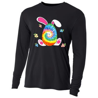 Happy Easter Tie Dye Egg Bunny Rabbit Funny Easter Day Cooling Performance Long Sleeve Crew