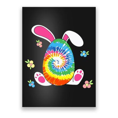 Happy Easter Tie Dye Egg Bunny Rabbit Funny Easter Day Poster