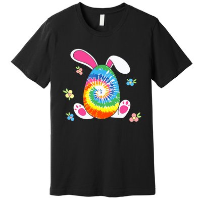 Happy Easter Tie Dye Egg Bunny Rabbit Funny Easter Day Premium T-Shirt