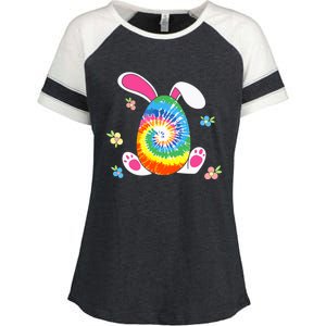 Happy Easter Tie Dye Egg Bunny Rabbit Funny Easter Day Enza Ladies Jersey Colorblock Tee