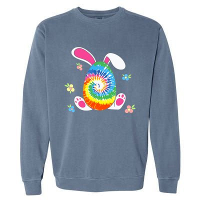 Happy Easter Tie Dye Egg Bunny Rabbit Funny Easter Day Garment-Dyed Sweatshirt