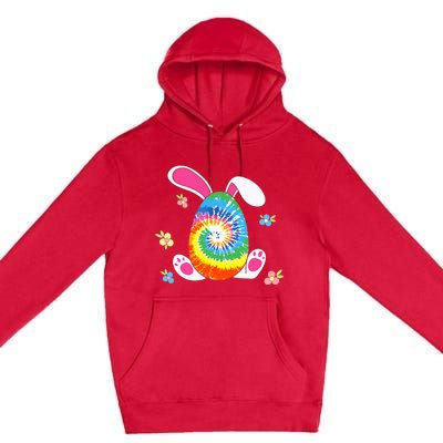 Happy Easter Tie Dye Egg Bunny Rabbit Funny Easter Day Premium Pullover Hoodie