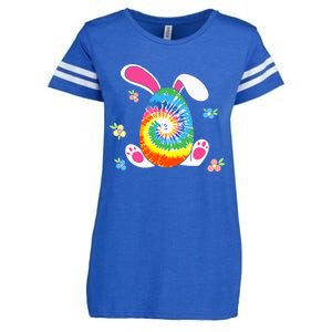 Happy Easter Tie Dye Egg Bunny Rabbit Funny Easter Day Enza Ladies Jersey Football T-Shirt