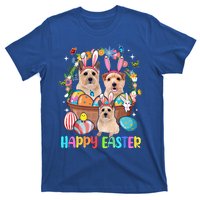 Happy Easter Three Cute Bunny Norwich Terriers Eggs Basket Cool Gift T-Shirt