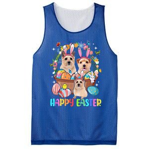 Happy Easter Three Cute Bunny Norwich Terriers Eggs Basket Cool Gift Mesh Reversible Basketball Jersey Tank