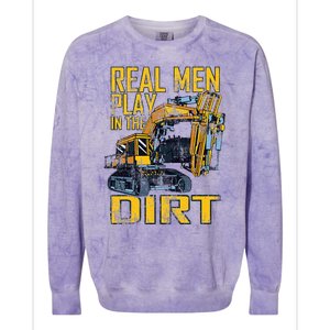 Heavy Equipment Tractor Operator Real Play In The Dirt Colorblast Crewneck Sweatshirt