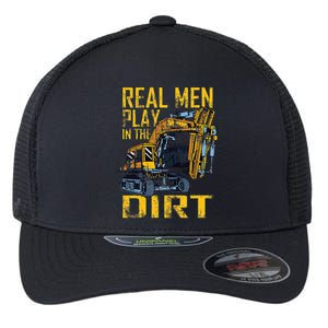 Heavy Equipment Tractor Operator Real Play In The Dirt Flexfit Unipanel Trucker Cap