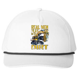 Heavy Equipment Tractor Operator Real Play In The Dirt Snapback Five-Panel Rope Hat