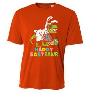 Happy Eastrawr Trex Easter Bunny Egg Funny Dinosaur Gift Cooling Performance Crew T-Shirt