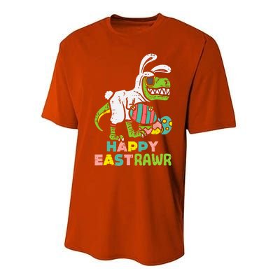 Happy Eastrawr Trex Easter Bunny Egg Funny Dinosaur Gift Performance Sprint T-Shirt