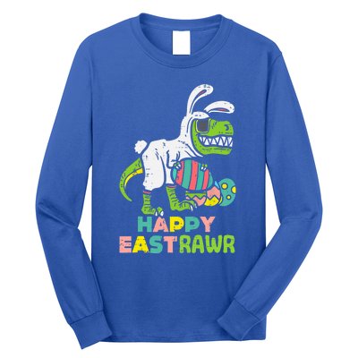 Happy Eastrawr Trex Easter Bunny Egg Funny Dinosaur Gift Long Sleeve Shirt