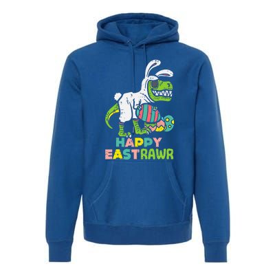 Happy Eastrawr Trex Easter Bunny Egg Funny Dinosaur Gift Premium Hoodie