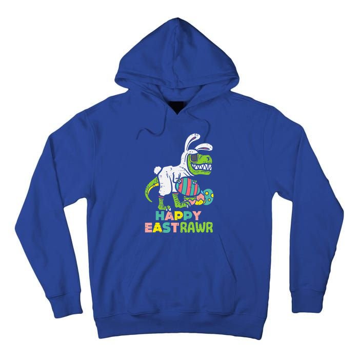 Happy Eastrawr Trex Easter Bunny Egg Funny Dinosaur Gift Tall Hoodie