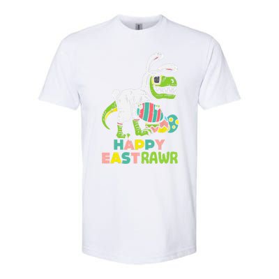 Happy Eastrawr Trex Easter Bunny Egg Funny Dinosaur Gift Softstyle CVC T-Shirt