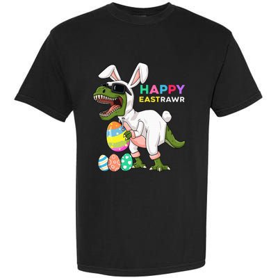 Happy Eastrawr T Rex Easter Bunny Dinosaur Eggs Garment-Dyed Heavyweight T-Shirt