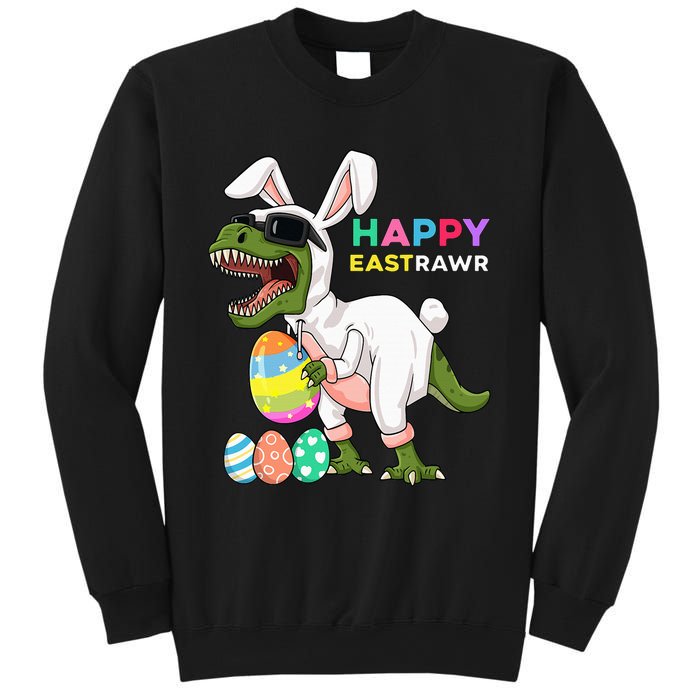 Happy Eastrawr T Rex Easter Bunny Dinosaur Eggs Sweatshirt