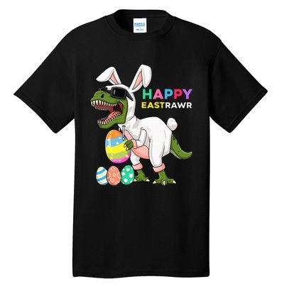 Happy Eastrawr T Rex Easter Bunny Dinosaur Eggs Tall T-Shirt