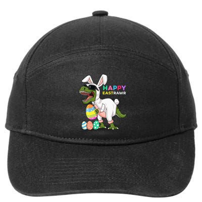Happy Eastrawr T Rex Easter Bunny Dinosaur Eggs 7-Panel Snapback Hat