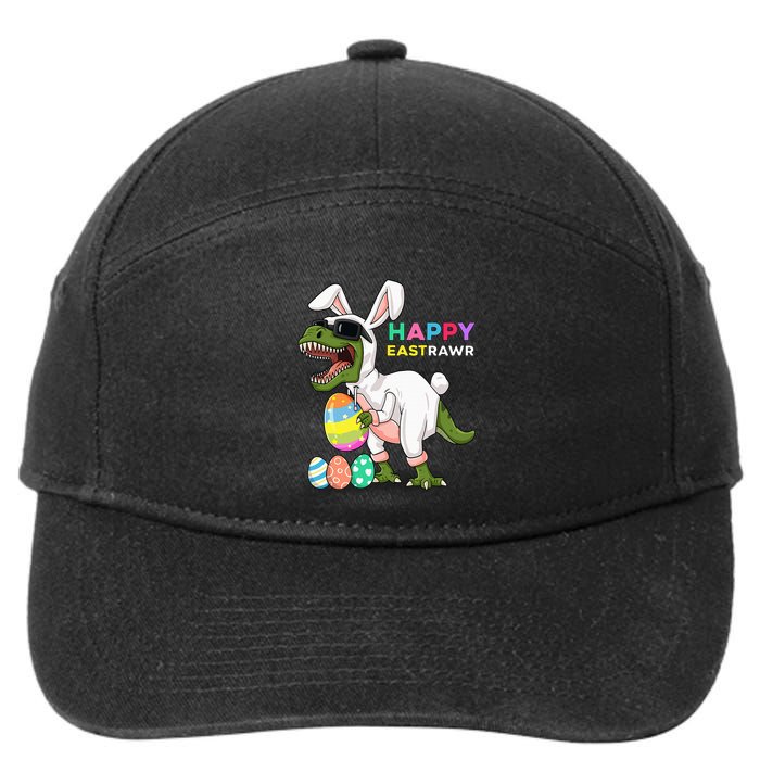Happy Eastrawr T Rex Easter Bunny Dinosaur Eggs 7-Panel Snapback Hat