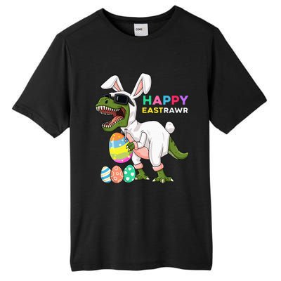 Happy Eastrawr T Rex Easter Bunny Dinosaur Eggs Tall Fusion ChromaSoft Performance T-Shirt