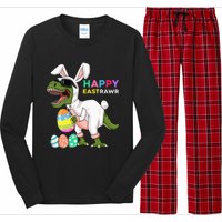 Happy Eastrawr T Rex Easter Bunny Dinosaur Eggs Long Sleeve Pajama Set