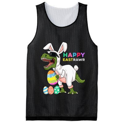 Happy Eastrawr T Rex Easter Bunny Dinosaur Eggs Mesh Reversible Basketball Jersey Tank