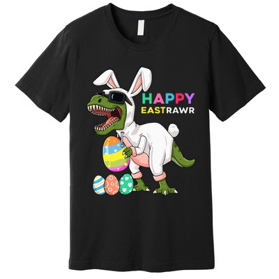 Happy Eastrawr T Rex Easter Bunny Dinosaur Eggs Premium T-Shirt