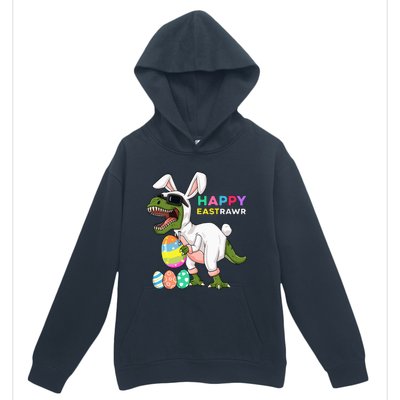 Happy Eastrawr T Rex Easter Bunny Dinosaur Eggs Urban Pullover Hoodie