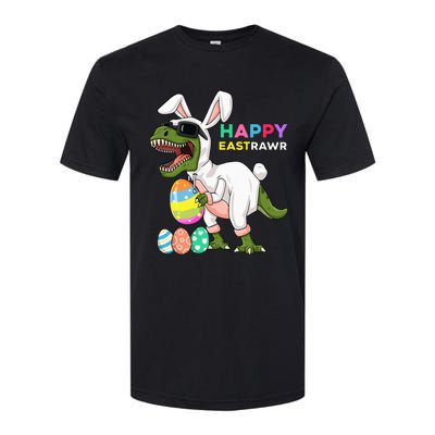 Happy Eastrawr T Rex Easter Bunny Dinosaur Eggs Softstyle CVC T-Shirt