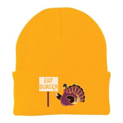 Hamburger Eater Thanksgiving Turkey Day Holiday Thankful Gift Knit Cap Winter Beanie