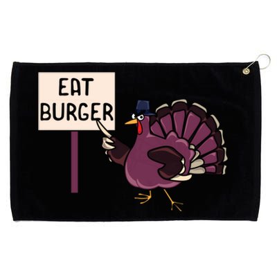 Hamburger Eater Thanksgiving Turkey Day Holiday Thankful Gift Grommeted Golf Towel