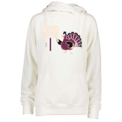 Hamburger Eater Thanksgiving Turkey Day Holiday Thankful Gift Womens Funnel Neck Pullover Hood