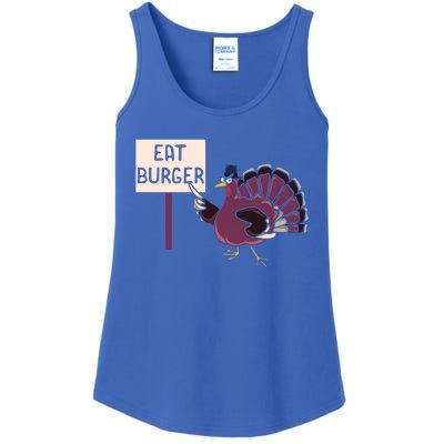 Hamburger Eater Thanksgiving Turkey Day Holiday Thankful Gift Ladies Essential Tank