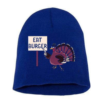 Hamburger Eater Thanksgiving Turkey Day Holiday Thankful Gift Short Acrylic Beanie