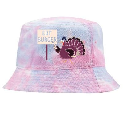 Hamburger Eater Thanksgiving Turkey Day Holiday Thankful Gift Tie-Dyed Bucket Hat