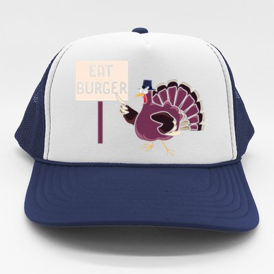 Hamburger Eater Thanksgiving Turkey Day Holiday Thankful Gift Trucker Hat