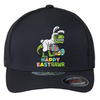 Happy Eastrawr Trex Easter Bunny Egg Funny Dinosaur Flexfit Unipanel Trucker Cap