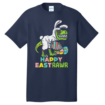 Happy Eastrawr Trex Easter Bunny Egg Funny Dinosaur Tall T-Shirt