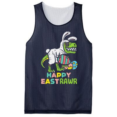 Happy Eastrawr Trex Easter Bunny Egg Funny Dinosaur Mesh Reversible Basketball Jersey Tank