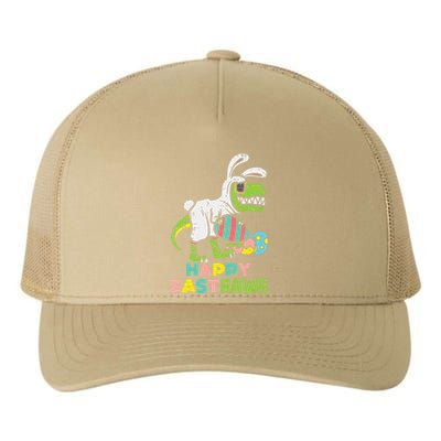 Happy Eastrawr Trex Easter Bunny Egg Funny Dinosaur Yupoong Adult 5-Panel Trucker Hat