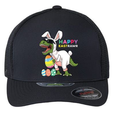 Happy Eastrawr T Rex Easter Bunny Dinosaur Eggs Flexfit Unipanel Trucker Cap