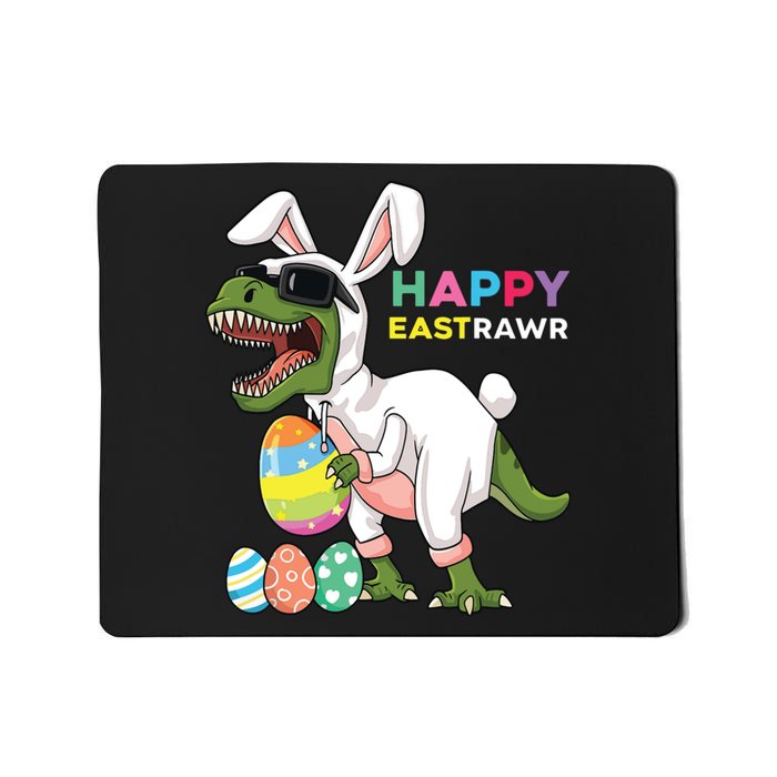 Happy Eastrawr T Rex Easter Bunny Dinosaur Eggs Mousepad