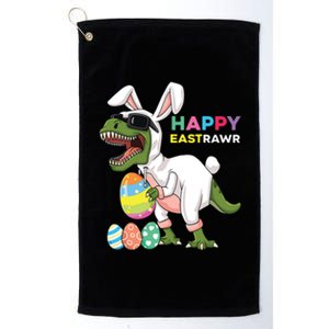 Happy Eastrawr T Rex Easter Bunny Dinosaur Eggs Platinum Collection Golf Towel