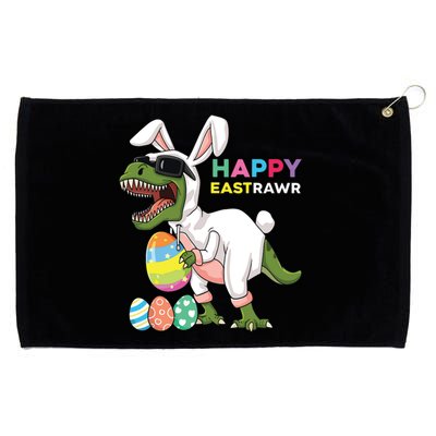 Happy Eastrawr T Rex Easter Bunny Dinosaur Eggs Grommeted Golf Towel