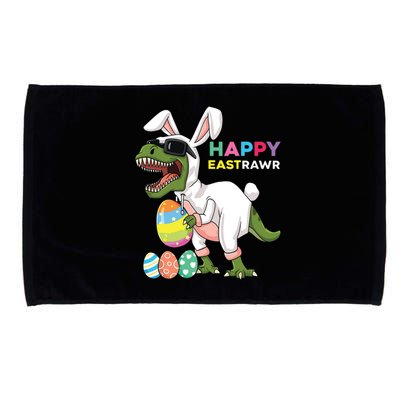 Happy Eastrawr T Rex Easter Bunny Dinosaur Eggs Microfiber Hand Towel