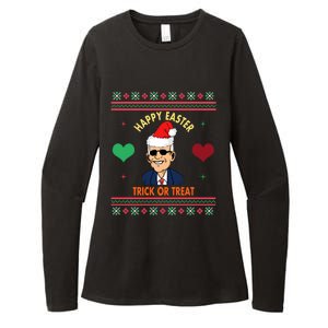 Happy Easter Trick Or Treat Antigreat Giftjoe Biden Funny Christmas Great Gift Womens CVC Long Sleeve Shirt