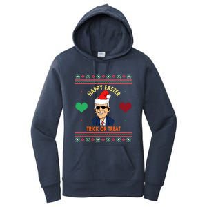 Happy Easter Trick Or Treat Antigreat Giftjoe Biden Funny Christmas Great Gift Women's Pullover Hoodie