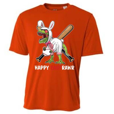 Happy Eastrawr T Rex Dinosaur Easter Bunny Egg Baseball Meaningful Gift Cooling Performance Crew T-Shirt