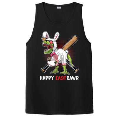 Happy Eastrawr T Rex Dinosaur Easter Bunny Egg Baseball Meaningful Gift PosiCharge Competitor Tank