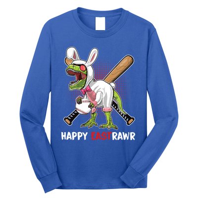 Happy Eastrawr T Rex Dinosaur Easter Bunny Egg Baseball Meaningful Gift Long Sleeve Shirt